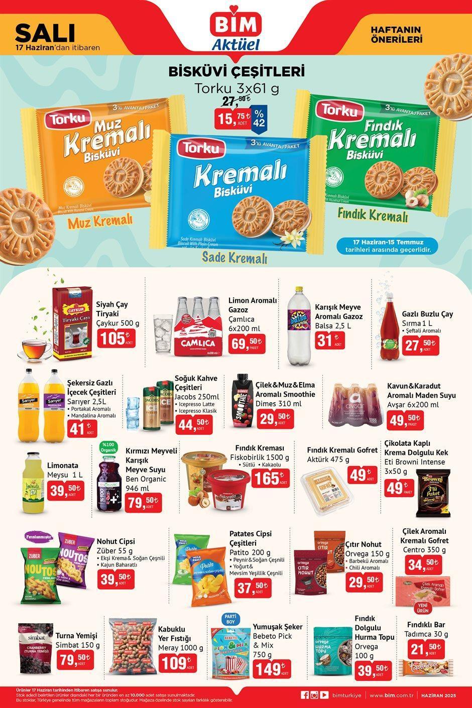 BİM İçecek Ürünleri
